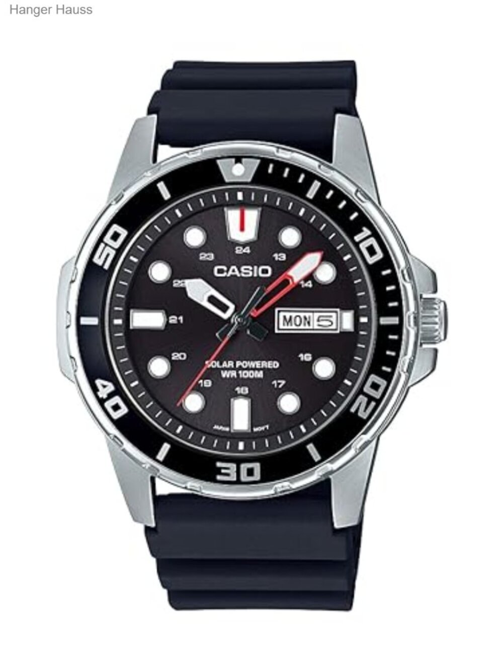 Casio Solar Powered Analog Watch 100M Water Resistant Stainless Steel Case Day